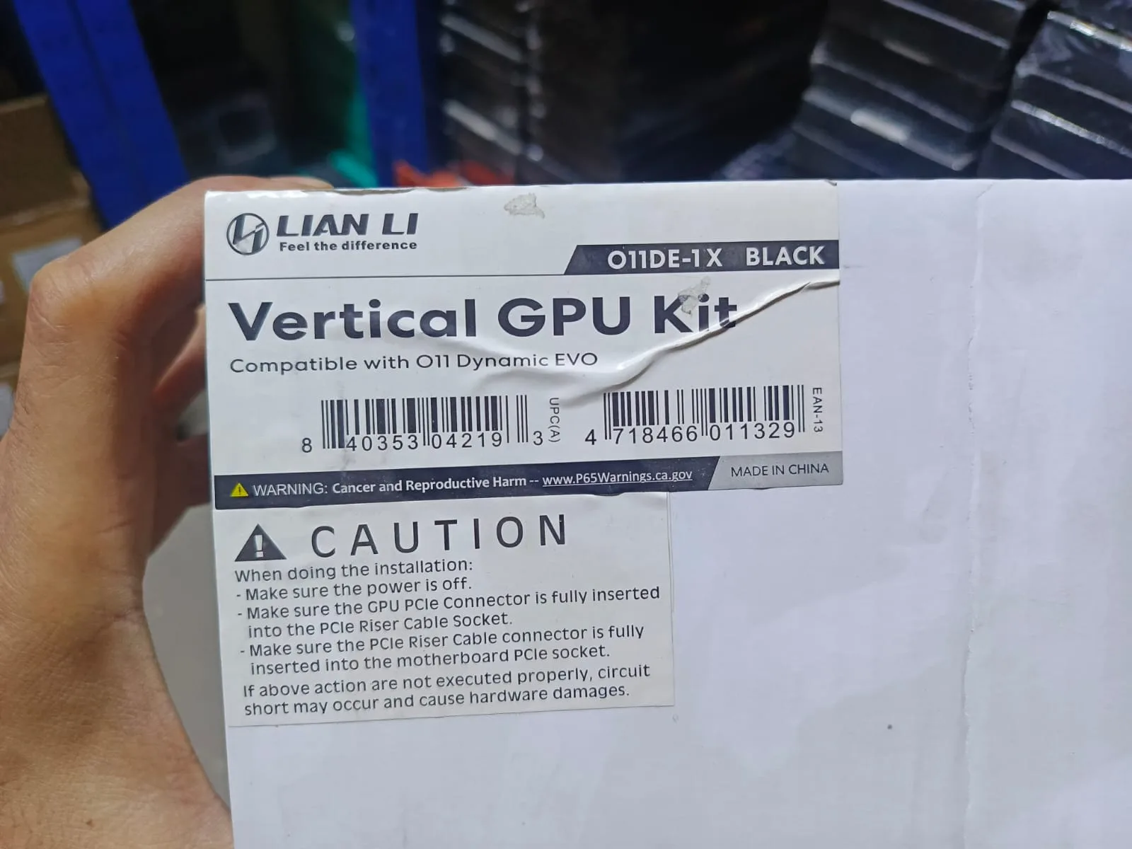 LIAN LI O11DE-1X Vertical GPU Kit (Black)