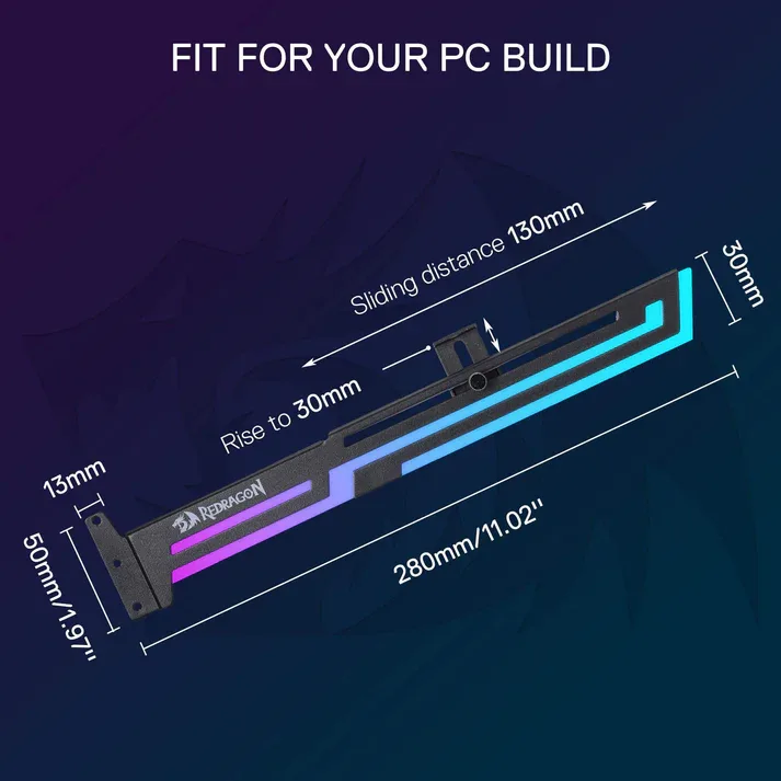 RED DRAGON GCP03 ARGB GPU Support Bracket