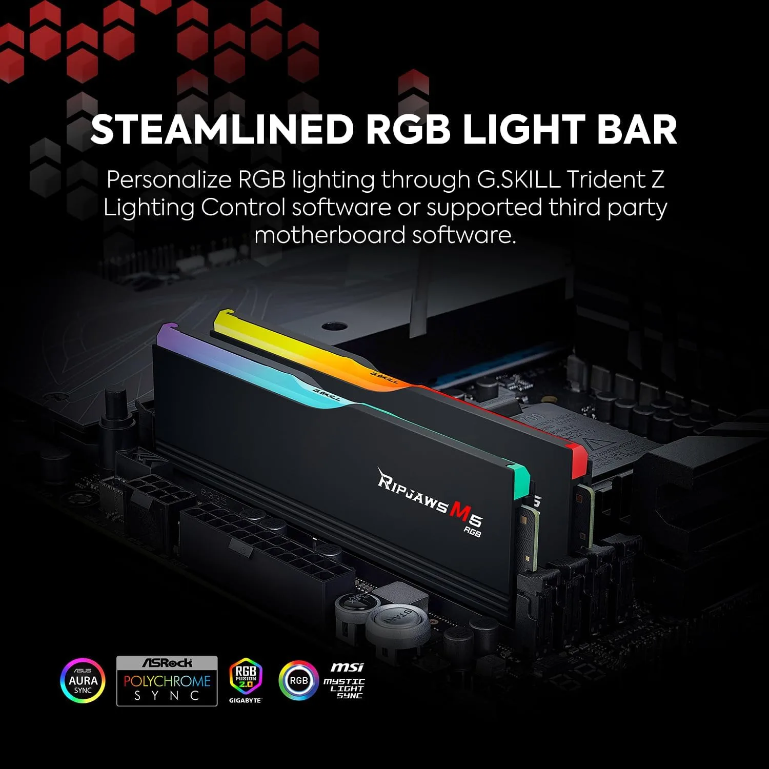 RAM G.SKILL RIPJAWS M5 2X32 64GB 6000MHZ RGB BLACK