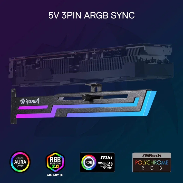 RED DRAGON GCP03 ARGB GPU Support Bracket