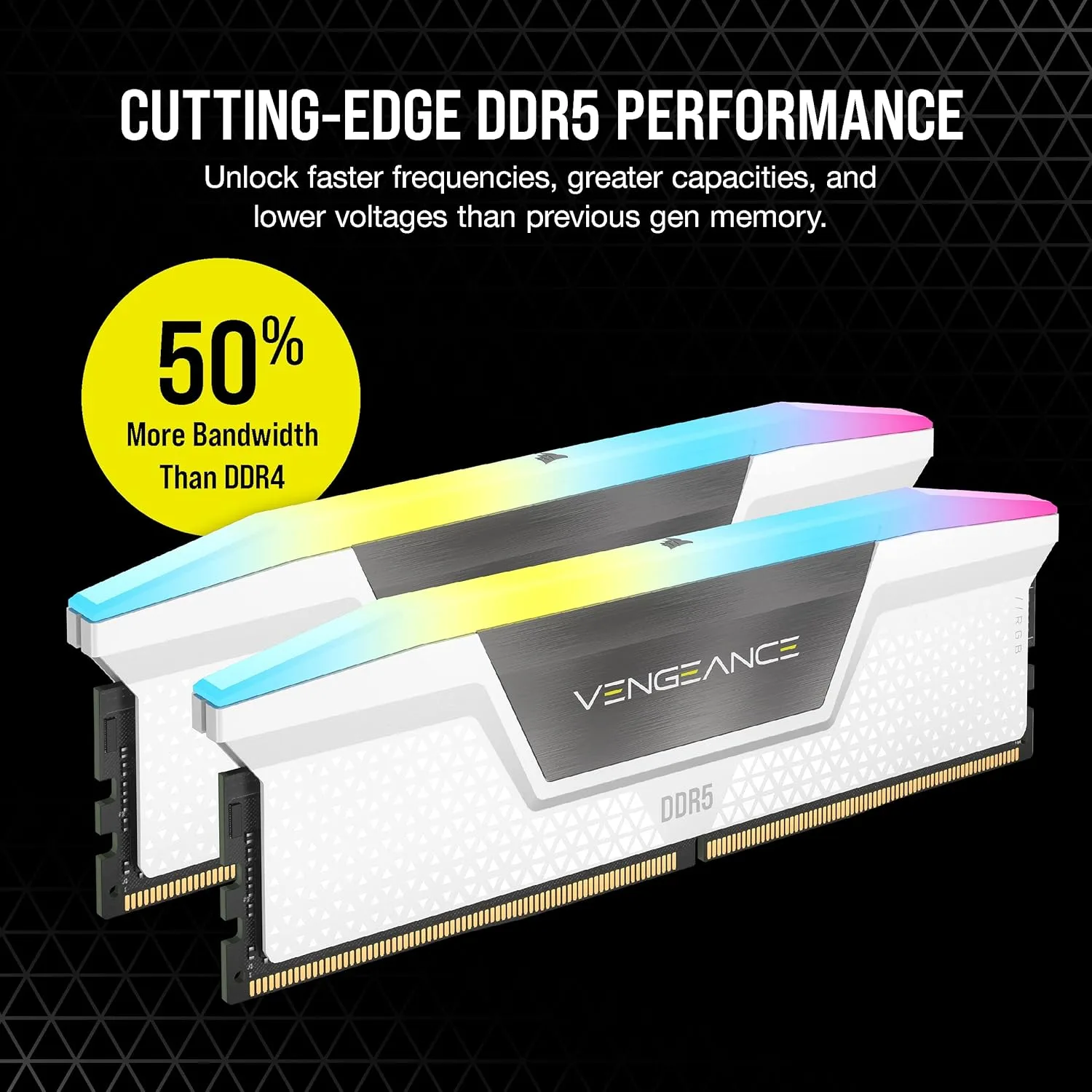 RAM CORSAIR VENGEANCE 2X16 32GB 6000MHZ RGB WHITE