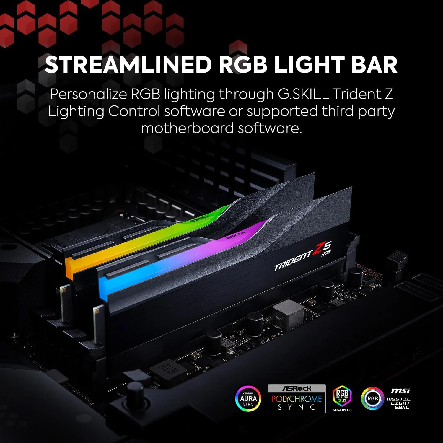RAM G SKILL TRIDENT Z5 2X32 64GB 6400MHZ CL32 RGB BLACK
