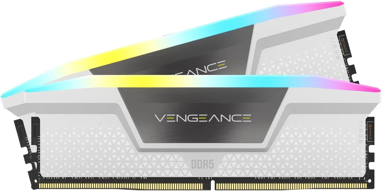 RAM CORSAIR VENGEANCE 2X32 64GB 6400MHZ RGB WHITE